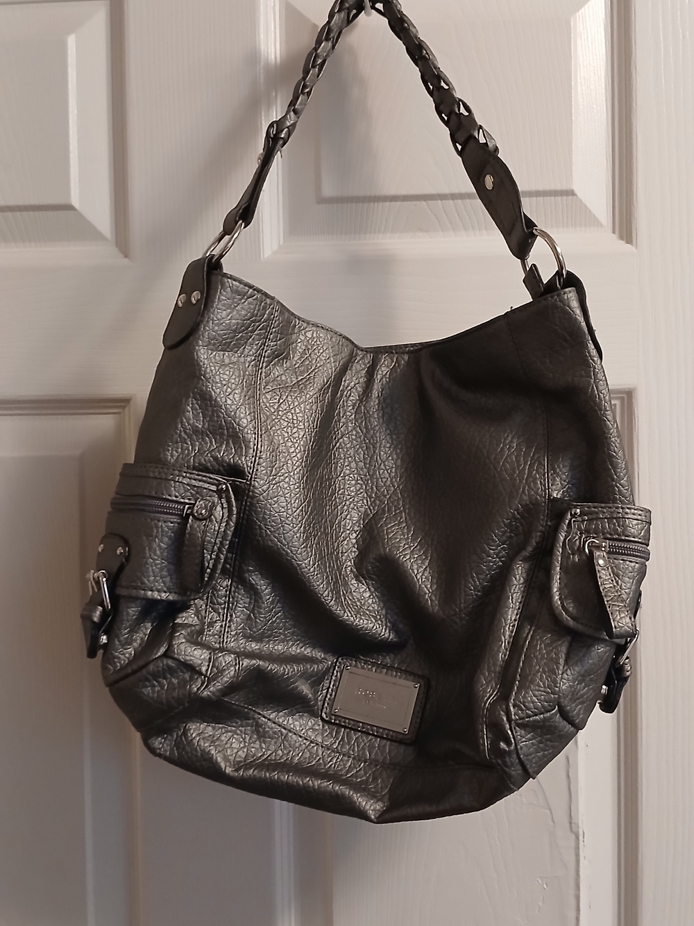 Rosetti Braided-Handle Hobo Shoulder Bag